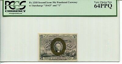 FR 1318 Fractional 50 Cents  Second SURCHARGE 18-63 & 1 64 PPG Very Choice New