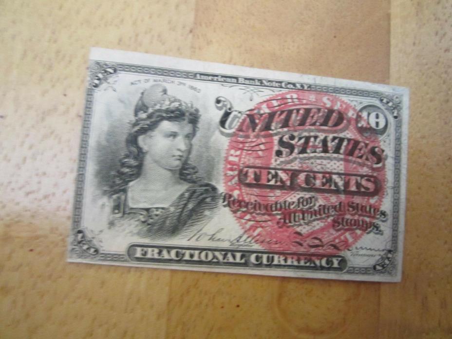 1863 4th Issue U.S. .10 Cent Fractional Currency