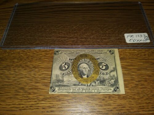 1863 5 Cents Fractional Currency Fr-1232 NICE!
