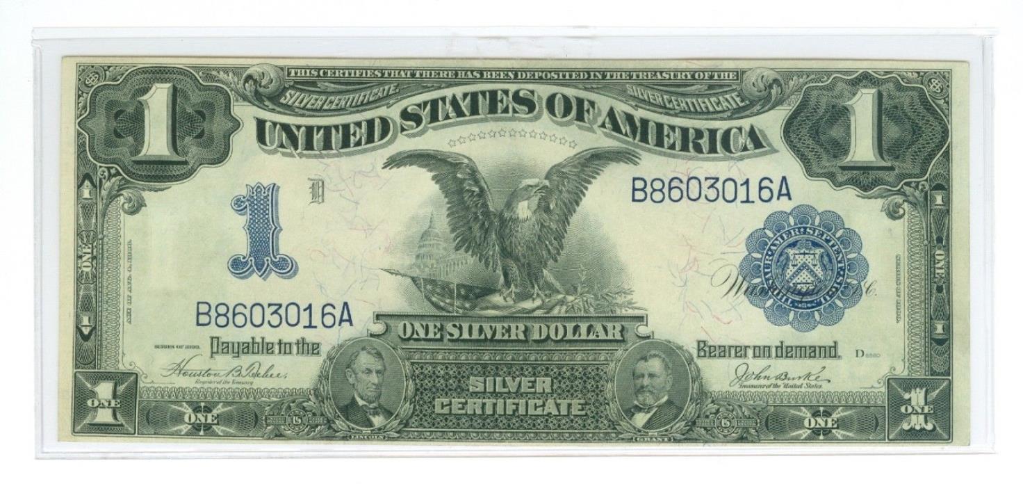1899 $1 Black Eagle *Choice CU* Silver Certificate 7 Digit Low Serial