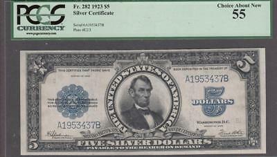 FR. # 282 1923 $5 SILVER CERTIFICATE PCGS CHOICE ABOUT NEW 55