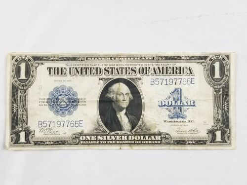 1923 One Dollar Blue Seal Washington Large Silver Certificate
