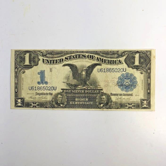 1899 $1 Dollar Black Eagle Silver Certificate   Circulated