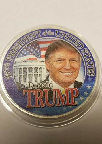 President Donald Trump 2017 silver plated EAGLE Novelty Coin money half dollar