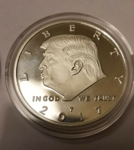 President Donald Trump 2017 silver plated EAGLE Novelty Coin money