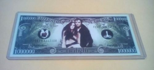 Twilight Million Dollar Bill Movie Note 1000000