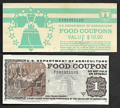 FOOD STAMP COUPON UNC 1995 B $1.00 F39235112Q  M/C I USDA NOTE WITH FRONT COVER