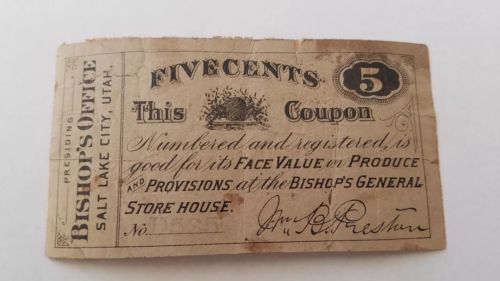 5 FIVE CENTS BISHOPS’ GENERAL STOREHOUSE 