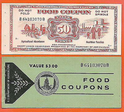 USDA FOOD STAMP COUPON  UNC 1971 A  $0.50 B64103070B USDA WITH COVERS
