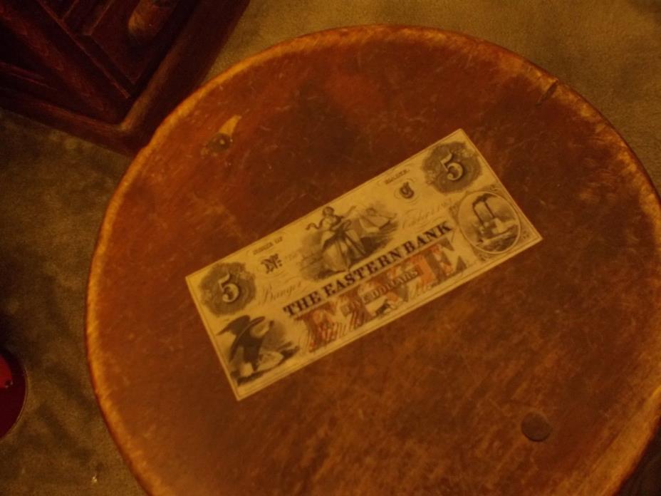 THE EASTERN BANK OF BANGOR, MAINE FIVE DOLLAR OBSOLETE CURRENCY