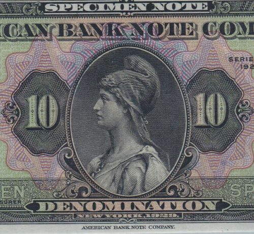 American Bank Note Company 10 Unit SPECIMEN Series 1929 PMG 65 GEM UNC EPQ ~ABNC