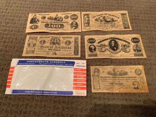 Confederate Currency Reproduction Set 