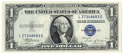 Fr.1611 1935-B $1 Silver Certificate UNC Small Note, Blue Seal [4108.43]