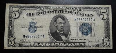 Series 1934C $5 Silver Certificate Note