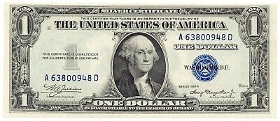 Fr.1608 1935-A $1 Silver Certificate UNC Small Note, Blue Seal [4108.40]