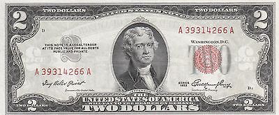 $2 1953 RED SEAL LEGAL TENDER CHOICE NEW UNCIRCULATED s/n A39314266A