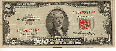 1953  $2  US Note,  Medium to High Grade Note  (R-6)