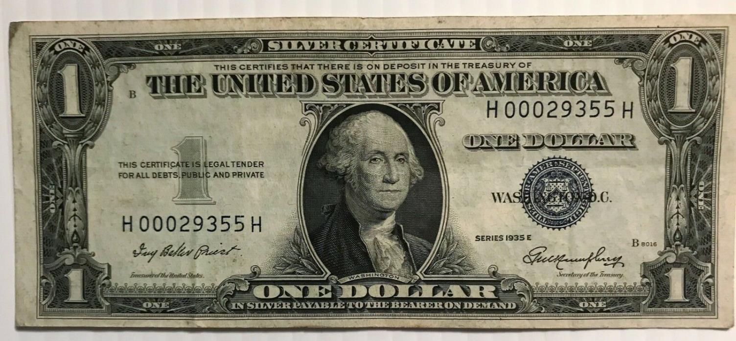 1935 Silver Certificate - LOW Serial No. (#)