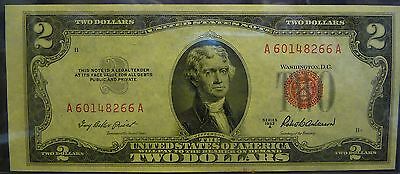 2 1953A UNCIRCULATED $2 Red Seal United States Notes with Fancy Serial Numbers