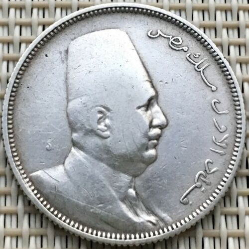 1923 King Fouad,Fuad,Egypt Coin,5 Piastres,Silver Islamic Egyptian Coin.#3