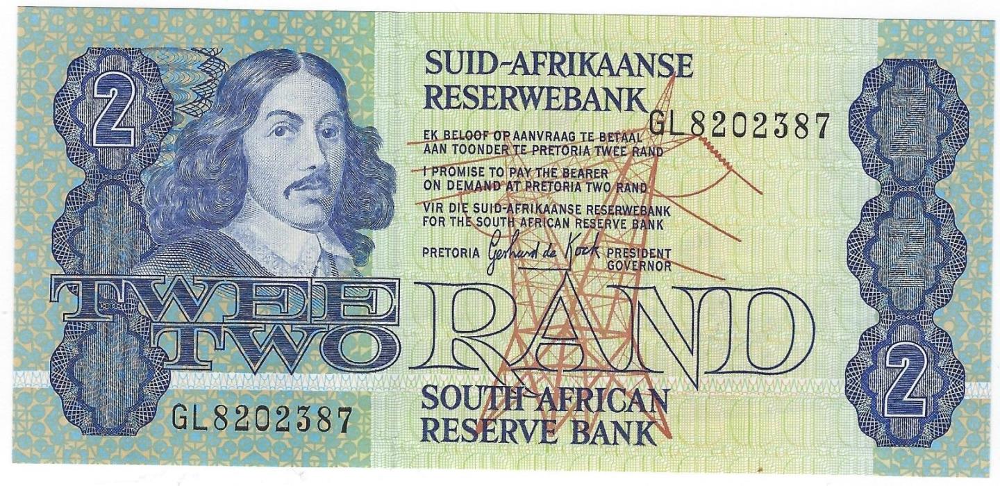 South Africa, ND(1990) 2 Rand P118e  ((Unc))  