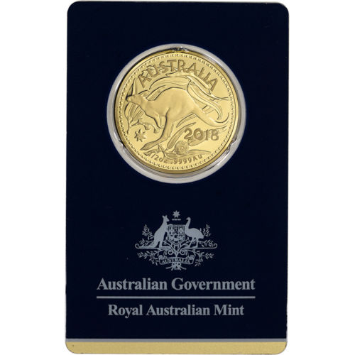 2018 Australia Gold Kangaroo 1/2 oz $50 BU in Sealed Royal Australian Mint Assay