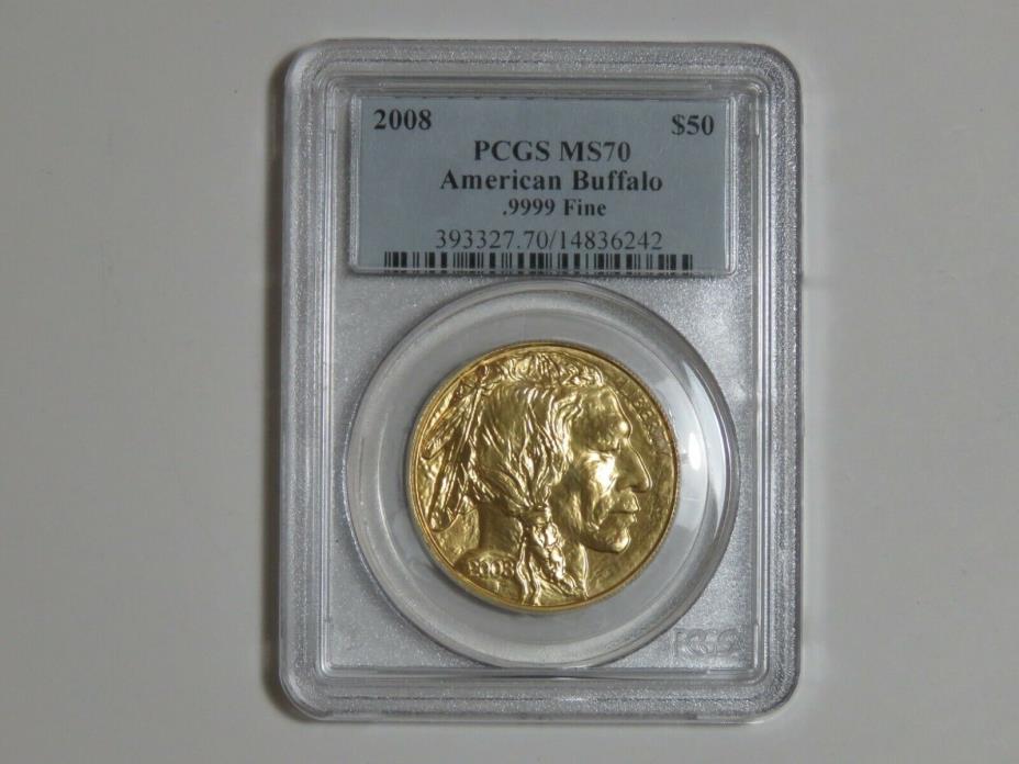 2008 $50 American Buffalo - 1 oz 9999 Gold - PCGS MS70