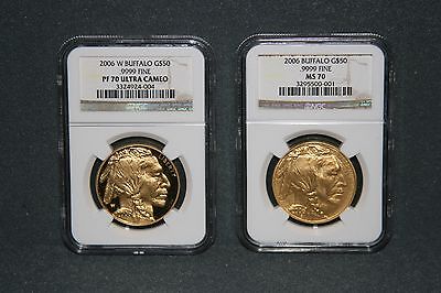 2006/2006-W, Gold Buffalo, NGC MS70 & PF70 Certified