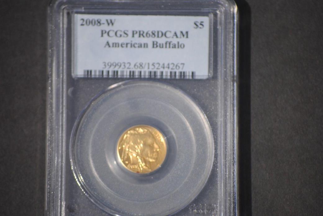 2008 - W  AMERICAN BUFFALO $5 GOLD COIN CERTIFIED