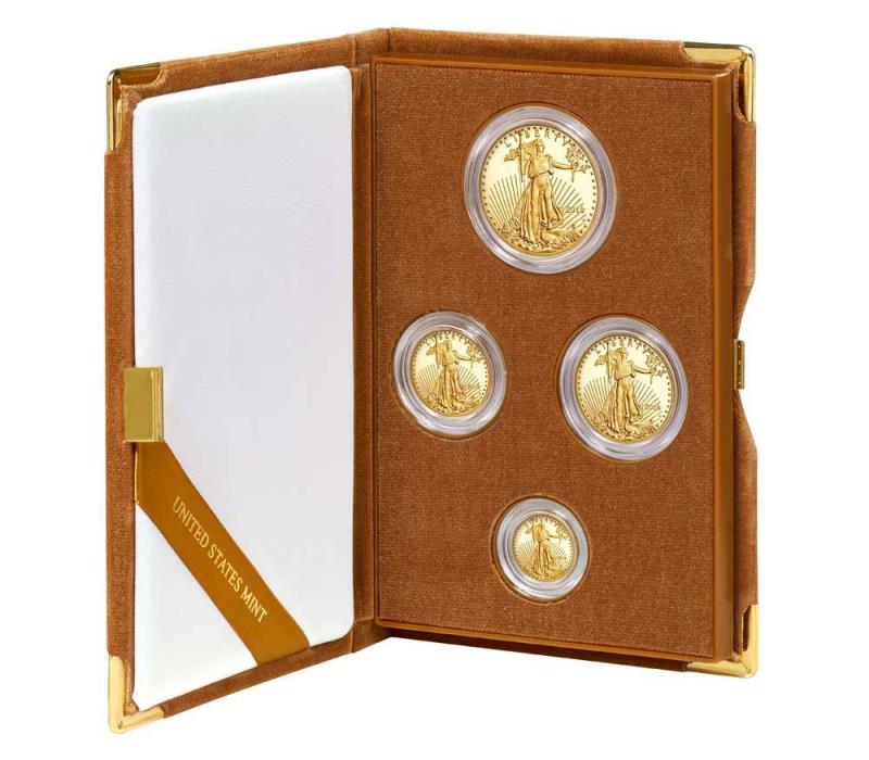 American Eagle 2016 Gold Proof Four-Coin Set in Presentation Box with COA