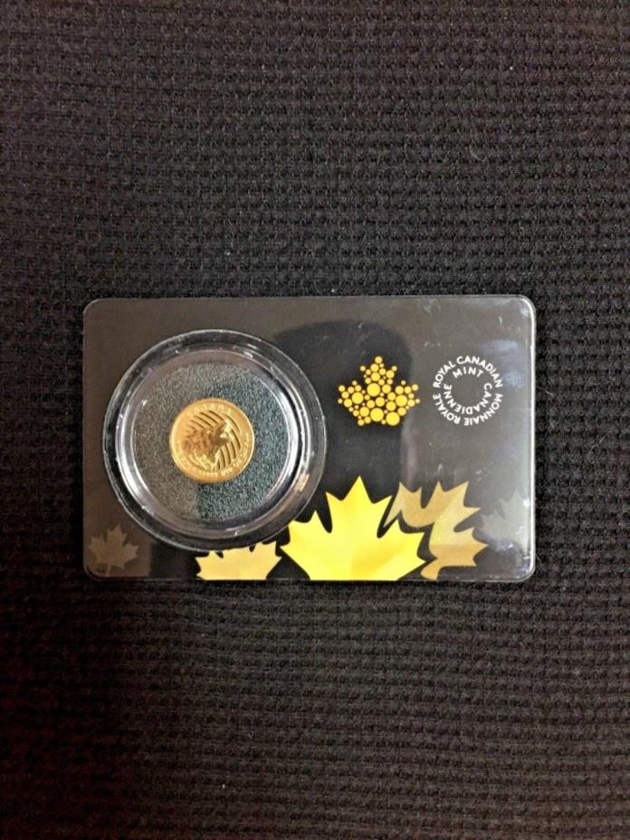 2015 Canadian 1/10oz gold howling wolf .99999 in assay