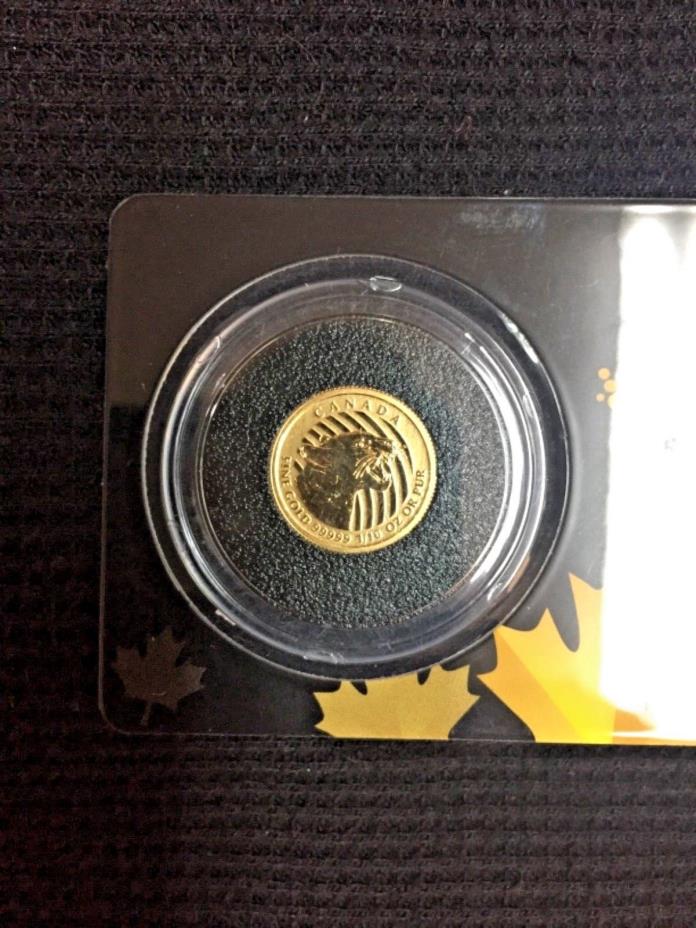 2016 Canadian 1/10oz gold growling cougar .99999 in assay