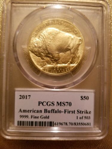 2017 American Buffalo Gold $50 One-Ounce .9999 Fine MS 70 PCGS First Strike