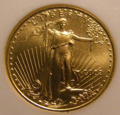 2003 1/4 Ounce Gold Eagle $10  NGC MS 69