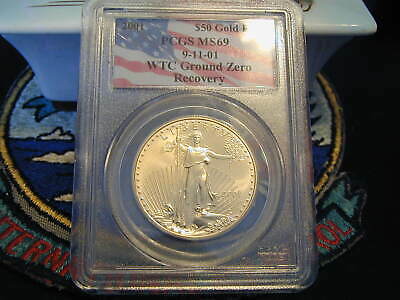 2001 MS69 $50 Gold Eagle PCGS WTC World Trade Center 911 recovery