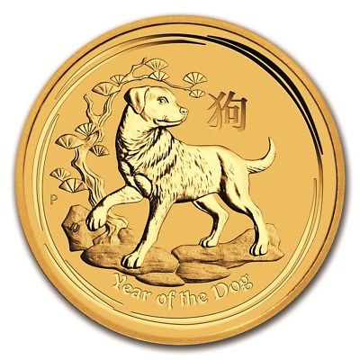 Australian Perth Mint Series II Lunar Gold One Kilo 2018 Dog