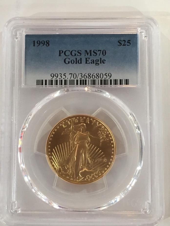1998 Gold Eagle $25 PCGS MS70