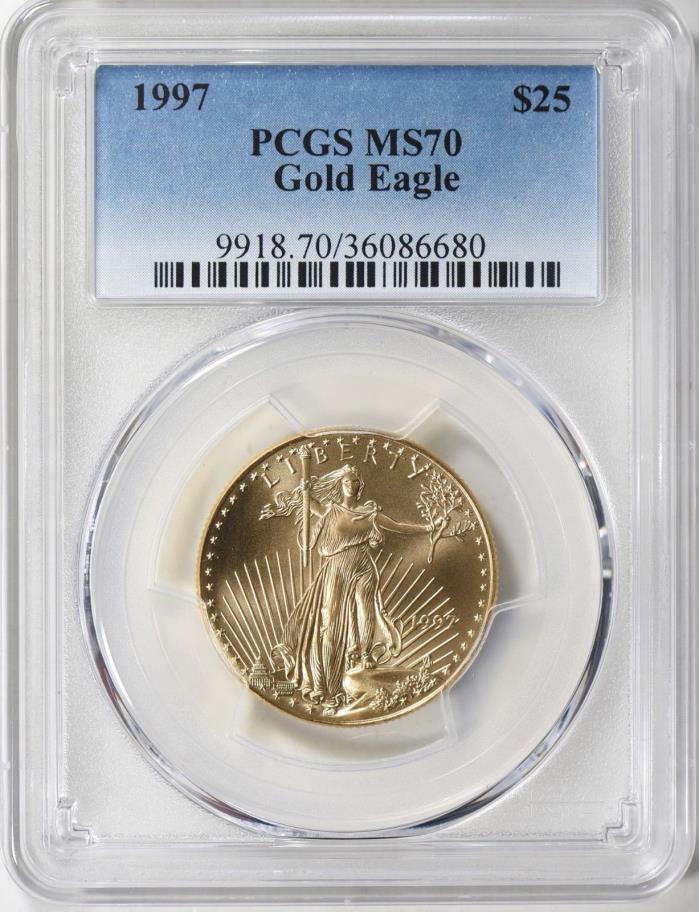 1997 Gold Eagle $25 PCGS MS70