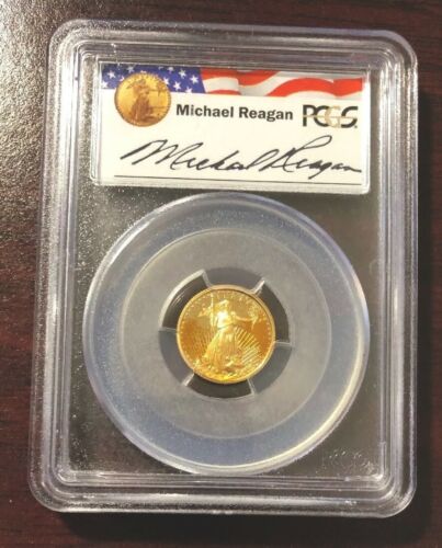 1995W $5 American Gold Eagle Micheal Reagan Legacy Series PF69DCAM Low Pop. 792