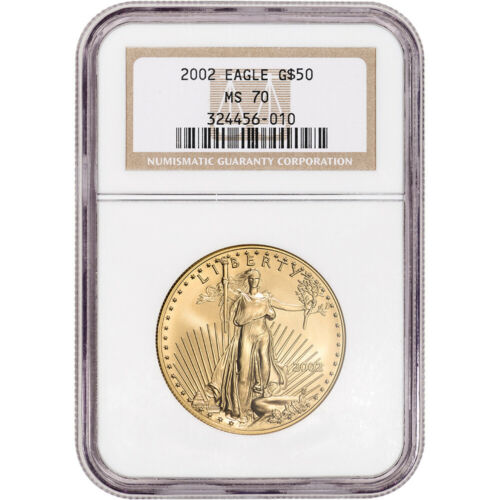 2002 American Gold Eagle 1 oz $50 - NGC MS70