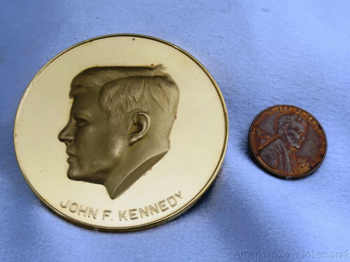 JFK John F Kennedy Rare GOLD Medal 2.6 Ozt / 64 Grams .999 Fine Gold 24k 4868