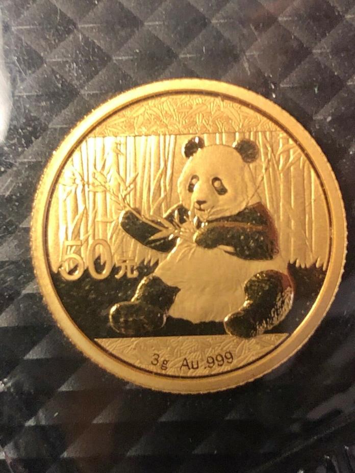2017 Gold Chinese Panda Coin 3 Grams .999 Sealed! Buy it Now $150! Free Shipping