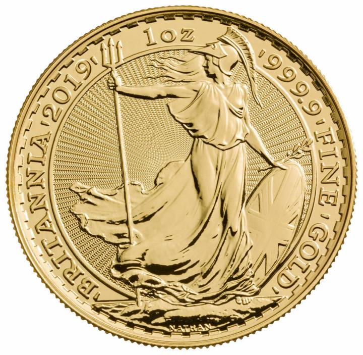 2019 Great Britain 1 oz. Gold Britannia £100 Coin GEM BU
