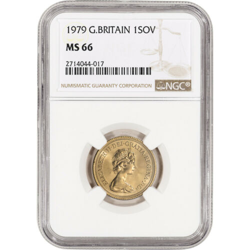 1979 Great Britain Gold Sovereign - NGC MS66 - POP 4
