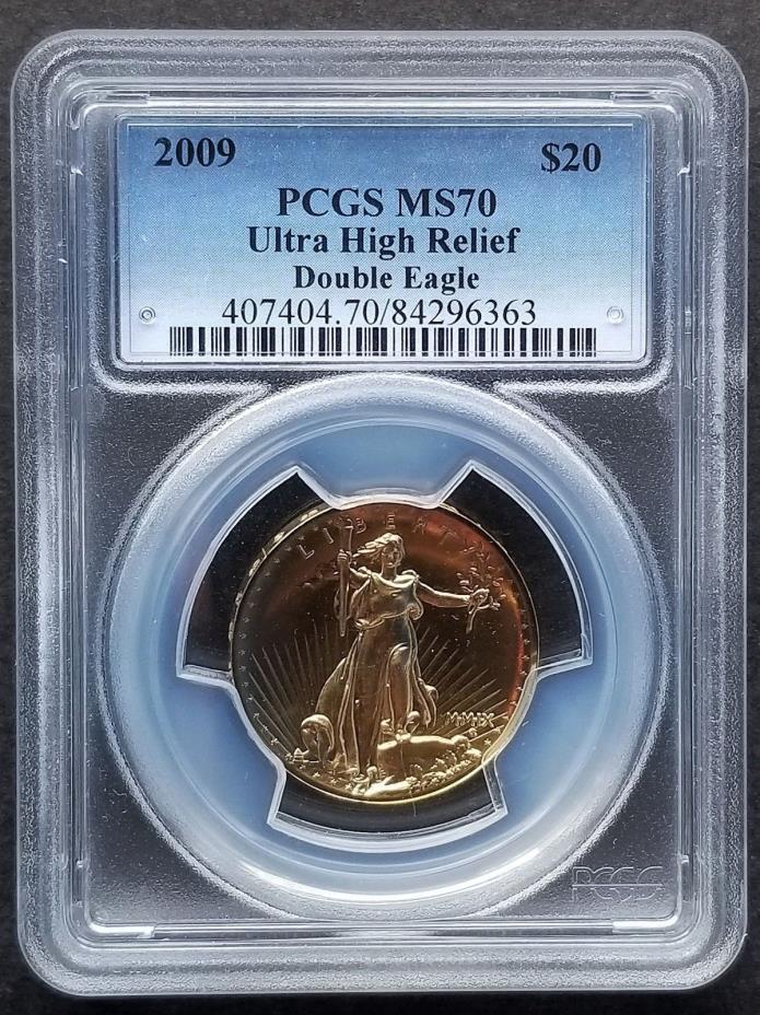 2009 $20 Ultra High Relief Double GOLD EAGLE     - Popular Issue -    PCGS MS70