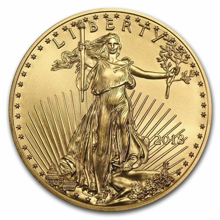 1 OZ Gold American Eagle Coin BU Random Date Mint!