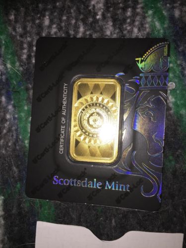 1 oz Gold Bar - Scottsdale Mint Certi-Lock