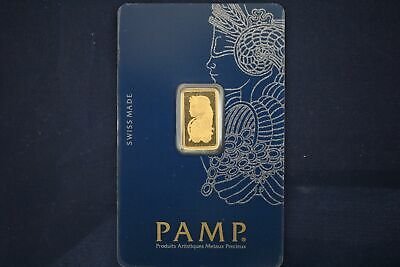 2.5 Gram Pamp Suisse .9999 Fine Gold Bar In Veriscan Assay - Lady Fortuna (#1)
