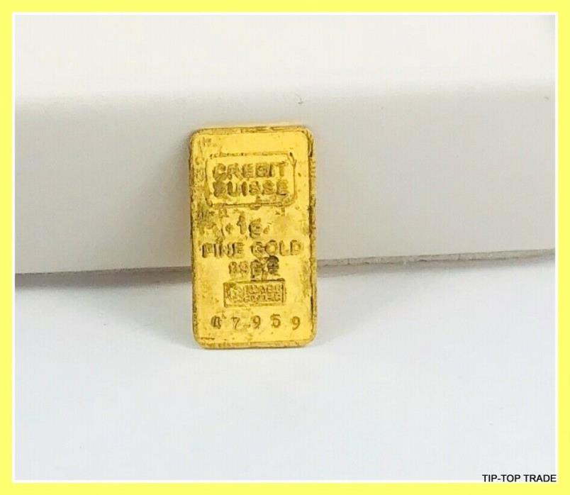 Credit Suisse 1g Fine Gold 999.9 Gold Bar