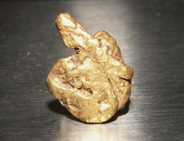 Genuine Natural Gold Nugget from Atlin, BC,  1.74 Grams